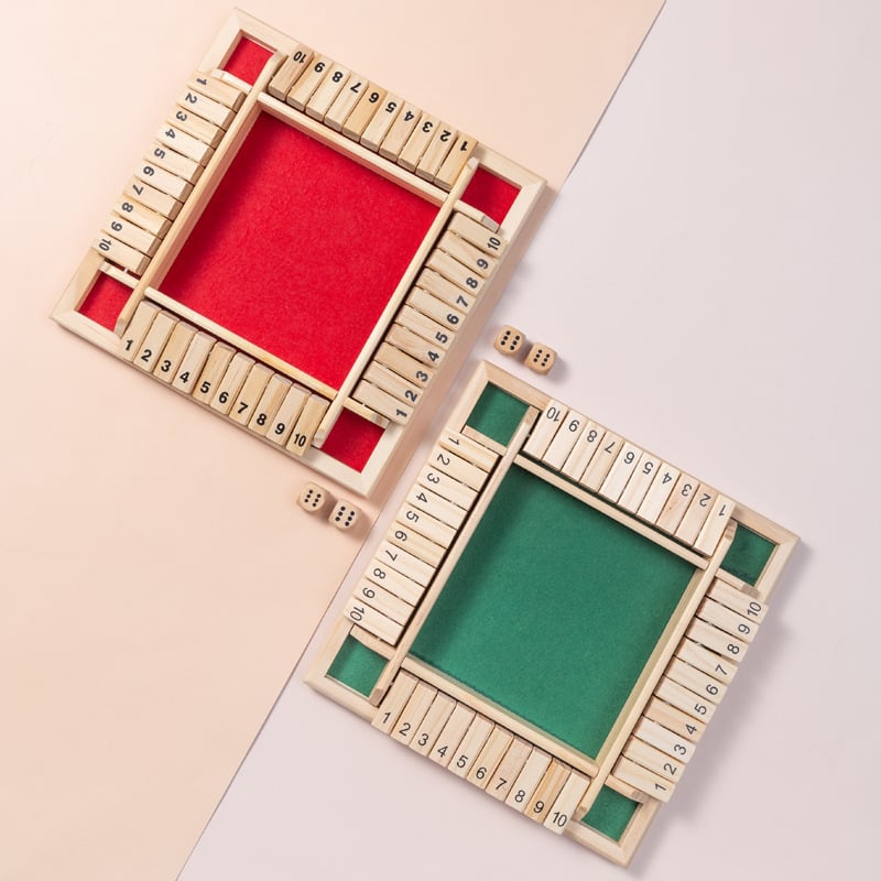 🔥Only 10 Sets Left!🕹️SHUT THE BOX-WOODEN DICE BOARD GAME