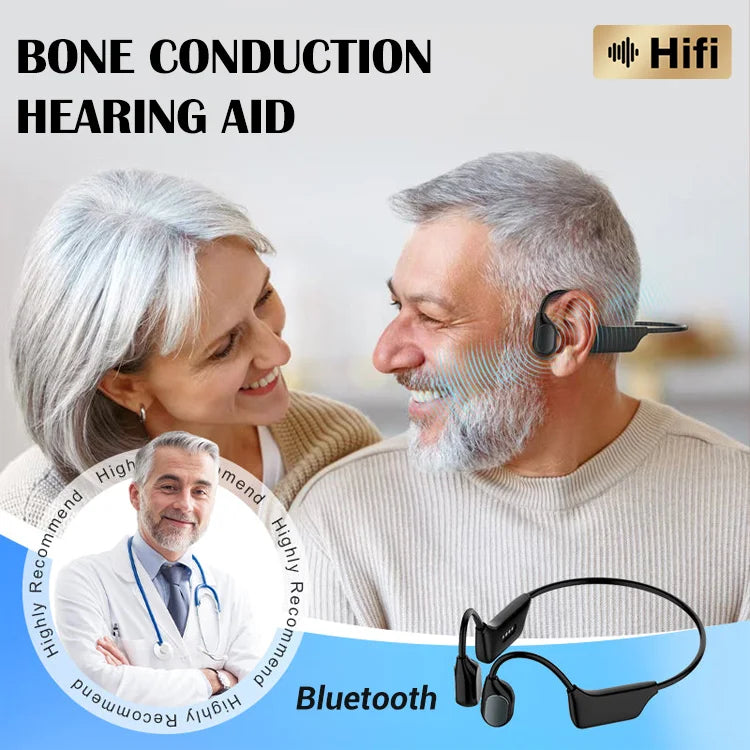 🔥Highly recommended by aurist🎧HFH-Bone conduction Bluetooth headphones hearing aids