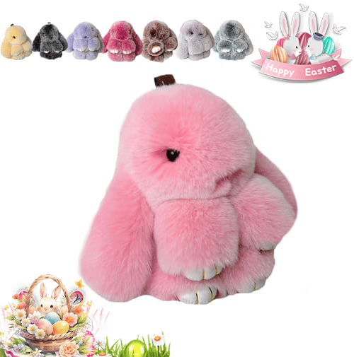 🐰Easter Cute Bunny Plush Keychain - Iron Box Gift🎁Easter Sweet Surprise