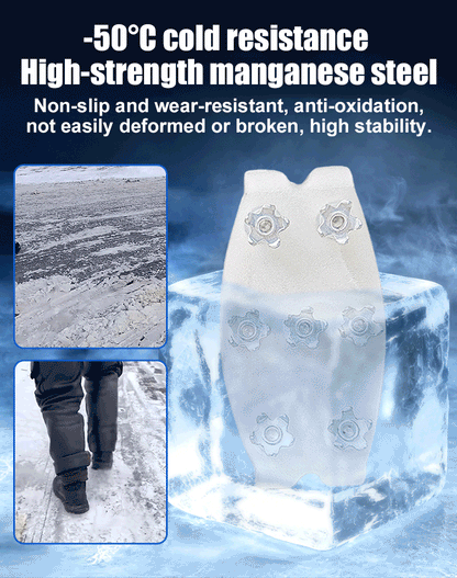 ❄️👢Tired of slipping and sliding on icy surfaces? 😫 These 5-Tooth Ice Cleats strap on in seconds—giving you instant grip on ice, snow, and slippery roads! 🚀🔒