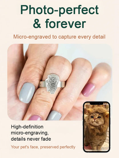 【Photo Customization】Pet Memorial Ring. Turn limited companionship into eternal remembrance. 🐾💍