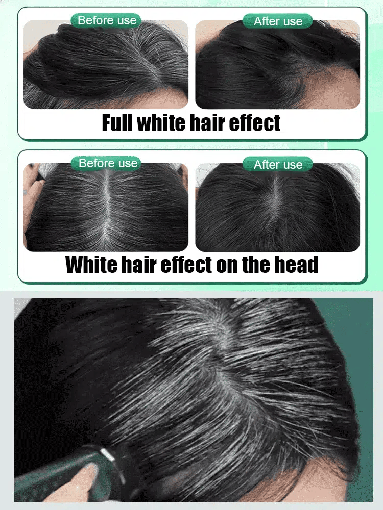 【100% coverage for gray hair】Waterproof and sweat-proof hair dye stick💯Pure plant-based ingredients, safe and physically conceals gray hair