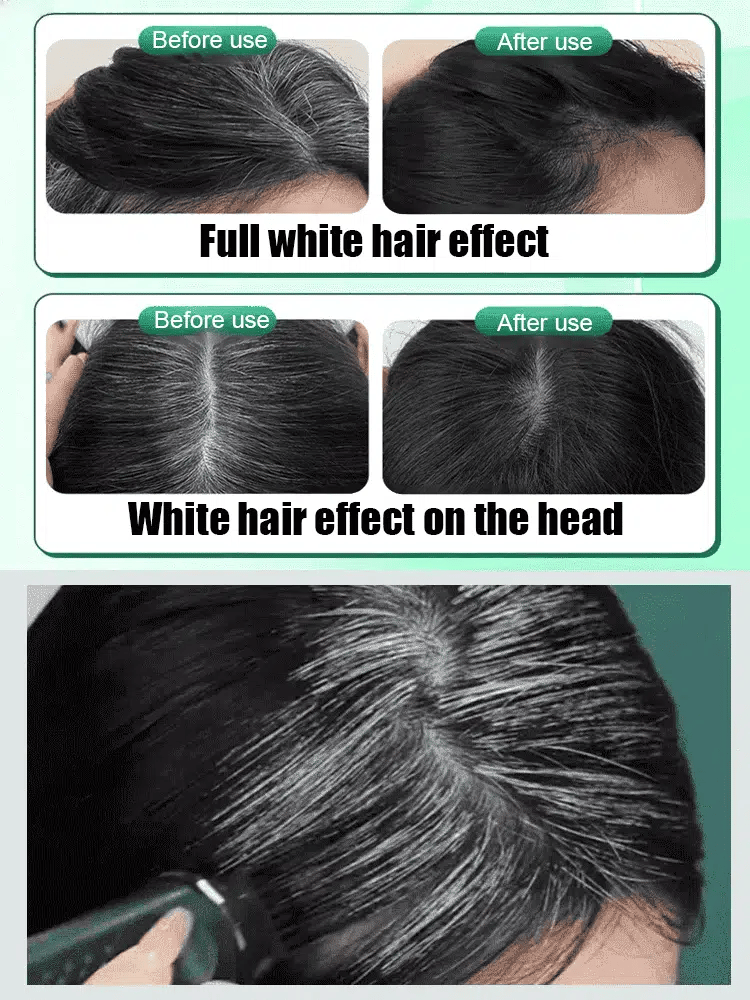 🔹 Say goodbye to hair dye worries with three cutting-edge technologies! ✅ Instant results: Plant-derived ingredients cover grays in 10 seconds, leaving your hair looking noticeably younger!