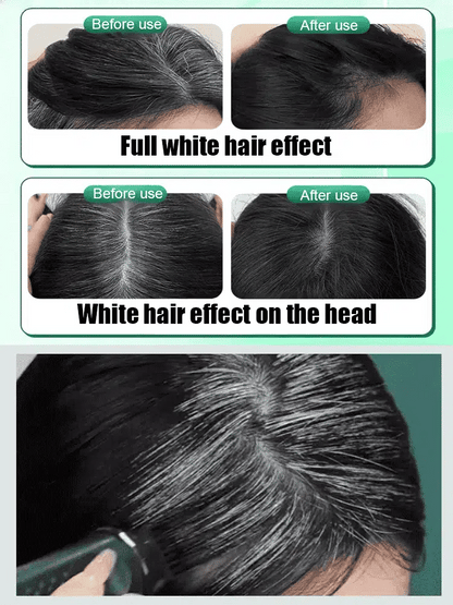 🔹 Say goodbye to hair dye worries with three cutting-edge technologies! ✅ Instant results: Plant-derived ingredients cover grays in 10 seconds, leaving your hair looking noticeably younger!