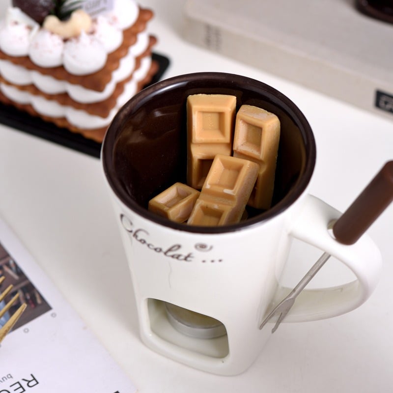 🎁Last Day Promotion 49% OFF🔥🍫 Handmade Chocolate Melting Mug – The Cozy Fondue Experience