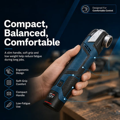 🔧 12V Cordless Precision Cutter – Compact Multi-Function DIY Detail & Plunge Cutting Tool