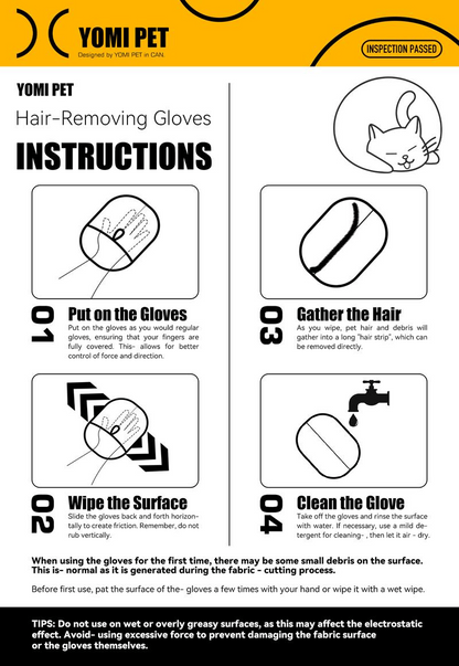 48% Off🔥Pet Hair Remover Static Electricity Gloves-Larger, Thicker, and Harder