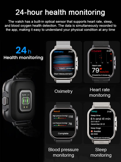 Bluetooth Earphone And Smart Watch 2-in-1 🩸Non-Invasive Glucose/BP Tracking + 🎧Built-in Earbuds + Auto SOS Alert. Your All-in-One Health And Audio Guardian is here.