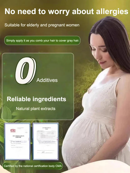 【100% coverage for gray hair】Waterproof and sweat-proof hair dye stick💯Pure plant-based ingredients, safe and physically conceals gray hair