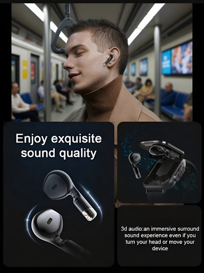 Bluetooth Earphone And Smart Watch 2-in-1 🩸Non-Invasive Glucose/BP Tracking + 🎧Built-in Earbuds + Auto SOS Alert. Your All-in-One Health And Audio Guardian is here.
