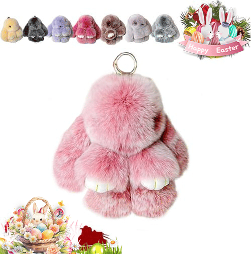 🐰Easter Cute Bunny Plush Keychain - Iron Box Gift🎁Easter Sweet Surprise