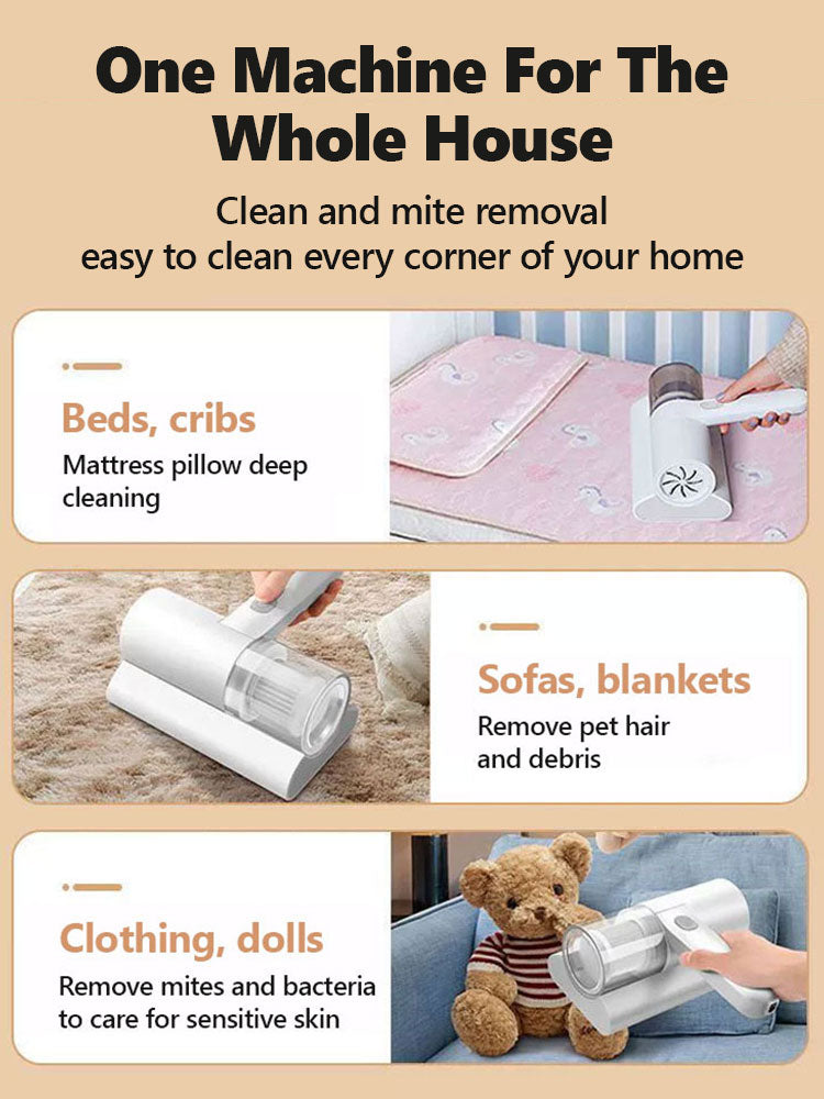 【Government subsidies, free trial】Kill 100% Mites & 99.9% Bacteria💯! Cordless household UV dust mite and sterilizing vacuum cleaner