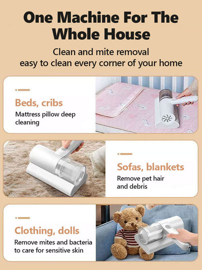 【Government subsidies, free trial】Kill 100% Mites & 99.9% Bacteria💯! Cordless household UV dust mite and sterilizing vacuum cleaner