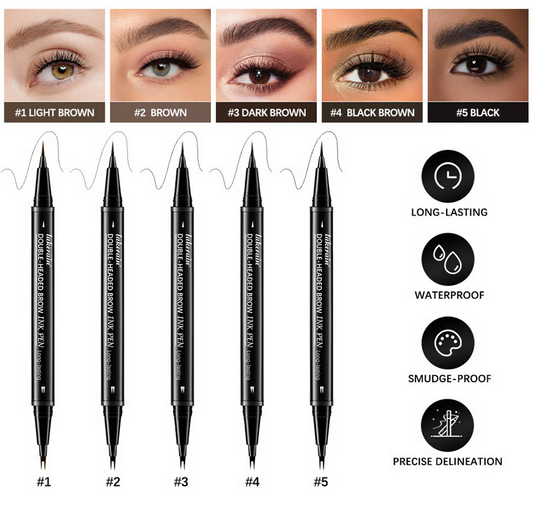 🔥Discount (Today Only)🔥 Achieve Perfect Brows Instantly✨2-in-1 Dual-Ended Eyebrow Pen