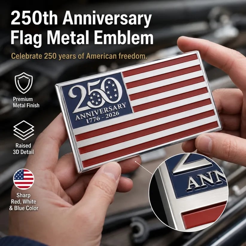 🔥Independence Day 50% OFF- ★250th Anniversary Metal Flag Emblem★