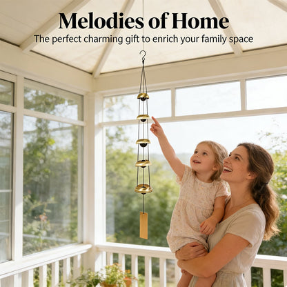 🎁 Special Offers🔔Tube Brass Wind Chimes, Harmonious Quintet Wind Bell for Patio & Garden(35-inch)