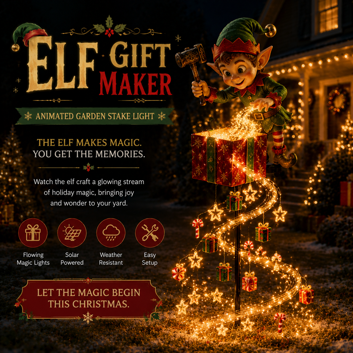 🎄Last day 50% Off🎄✨Christmas Magic Garden Collection - Transform Your Yard Into A Winter Wonderland With Enchanted Flowing Lights