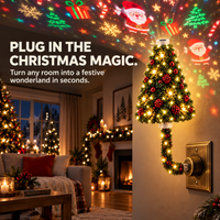 Plug-In Christmas Tree Projection Night Light