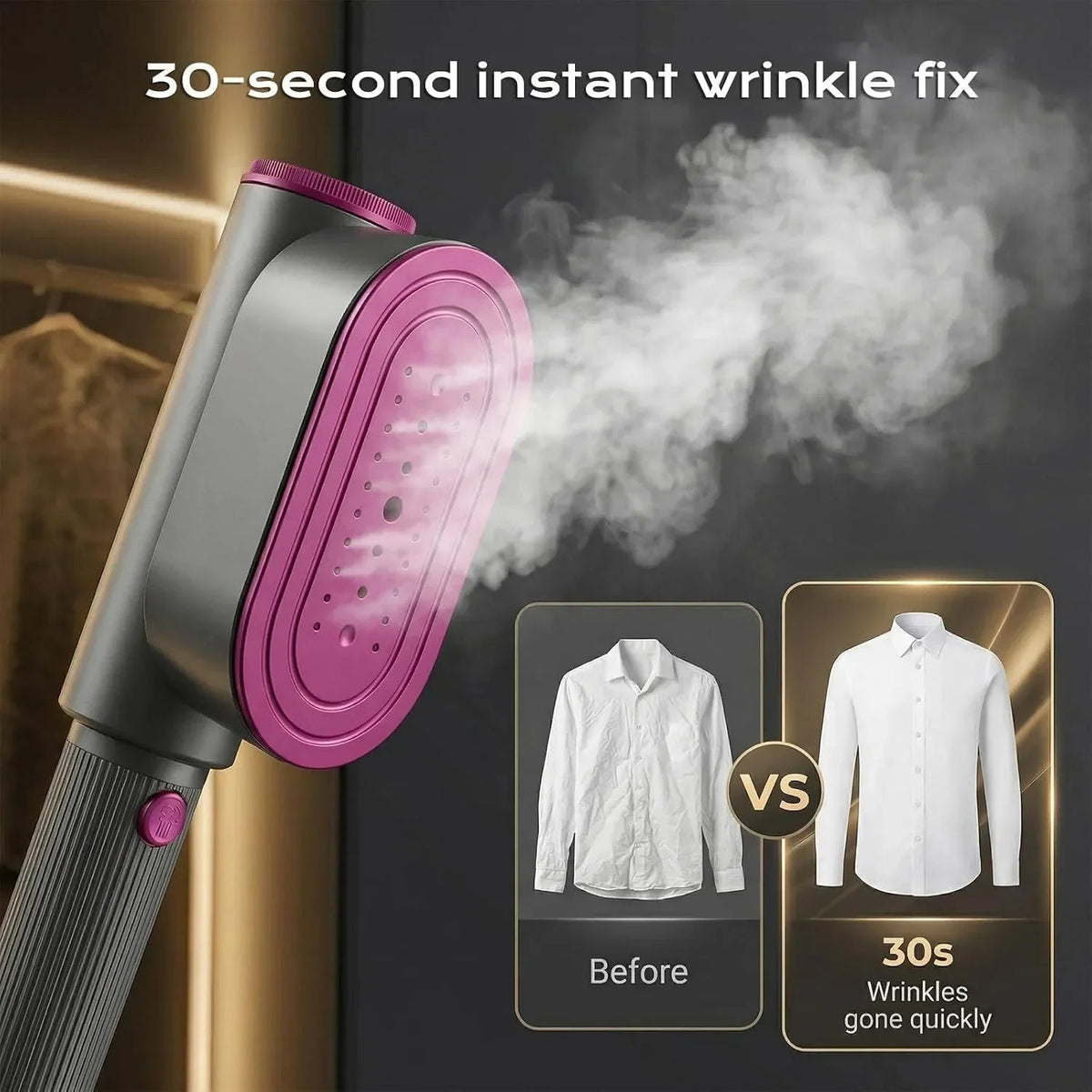 Garment Steamer For Clothes, Portable Travel Clothing Steamer Iron