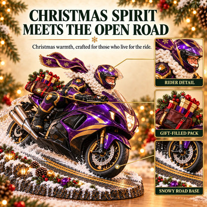 🏍️🎅 Santa’s Ride Home™ | Motorcycle Santa Christmas Figurine