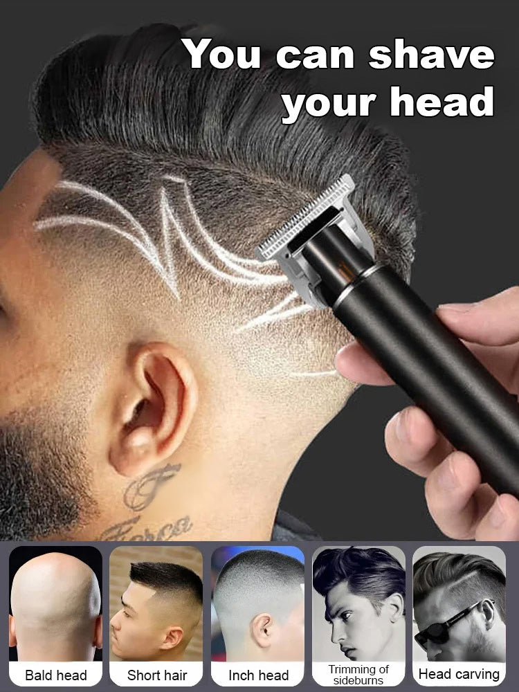 🔥【German precision manufacturing】🪒Silent and no-stuck hair Electric oil-cut carving hair clipper💯Salon-level professional
