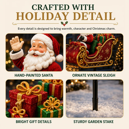 ✨ 2026 Santa’s Flying Sleigh – Solar-Powered Christmas Garden Light Decoration