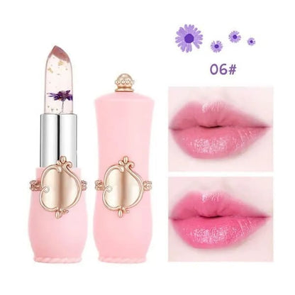 🏆اشتري واحدًا واحصل على الثاني مجانًا💄أحمر شفاه كريستال جيلي فلاور متغير اللون