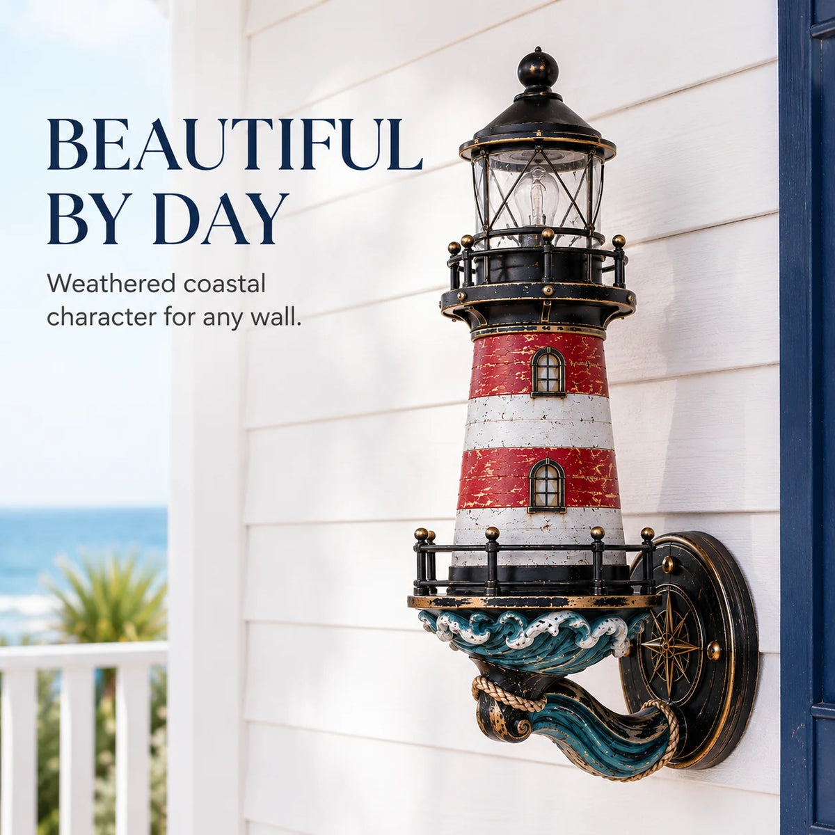 🌊🌊Vintage Coastal Lighthouse Wall Light