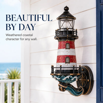 🌊🌊Vintage Coastal Lighthouse Wall Light