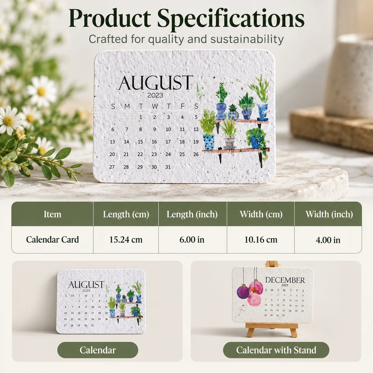 ✨Early Holiday Sale 45% OFF🌱Eco-Friendly Plantable “Timeless” Seed Calendar 2027