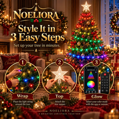 🎄 Smart Christmas Tree Lights — App-Controlled Color Effects for a Stunning Holiday Glow