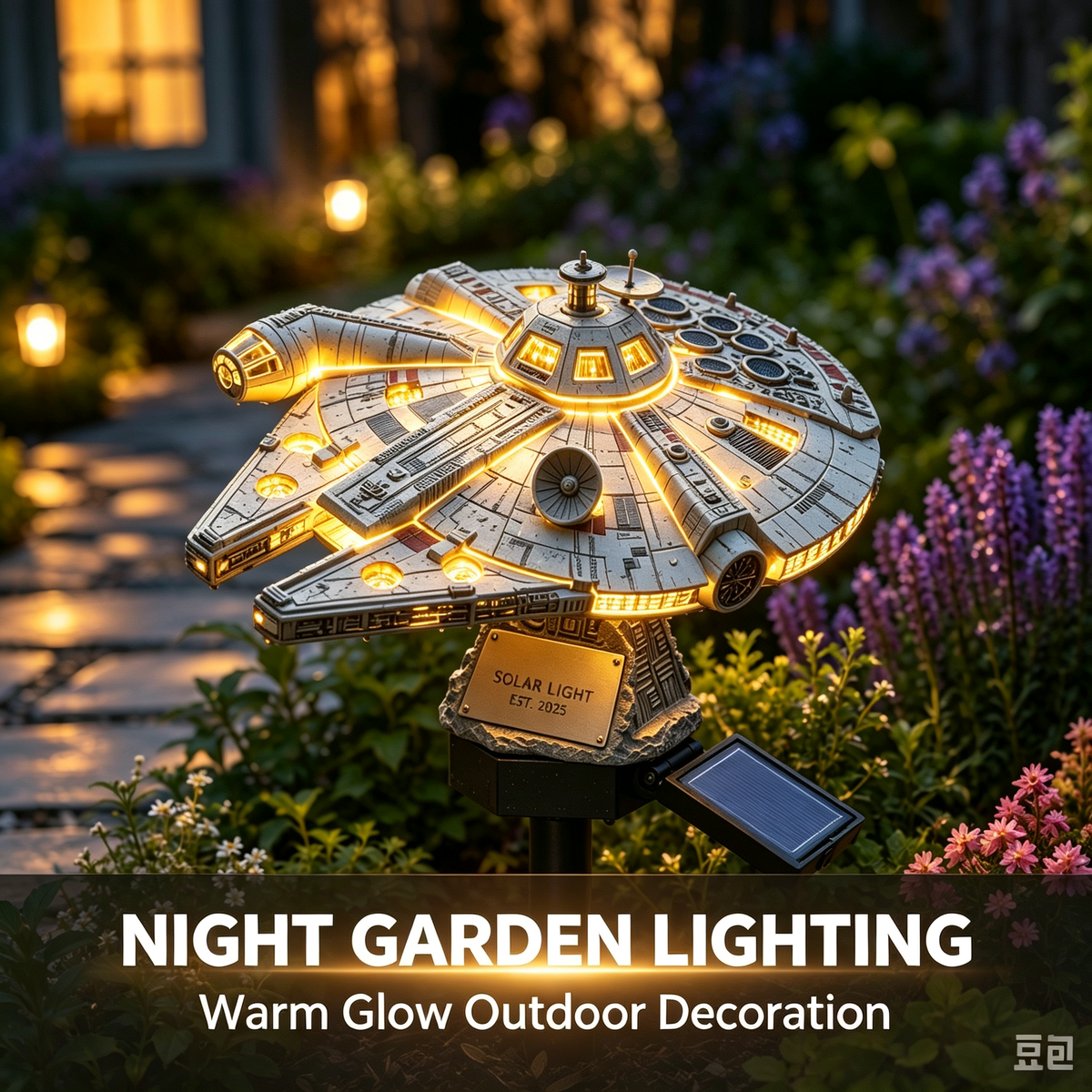 🌟60th Anniversary Enterprise NCC-1701 Solar Garden Light