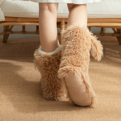 💗last Day Sale 50% Off⚡50k+ Sold💕women's Plush Slippers Socks Floor Socks Winter Home Indoor Thickened Fleece-lined Anti-slip Adult Women's Plush Snow Socks Shoe Covers