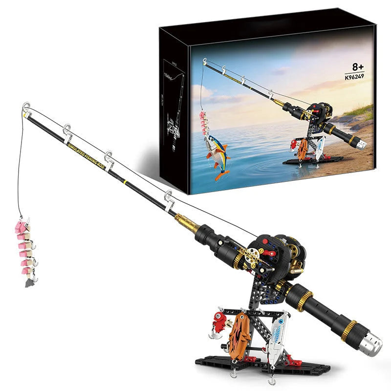 🎃halloween Deal 49% Off!🎣realistic Fishing Rod Building Block Set