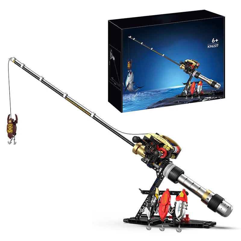 🎃halloween Deal 49% Off!🎣realistic Fishing Rod Building Block Set