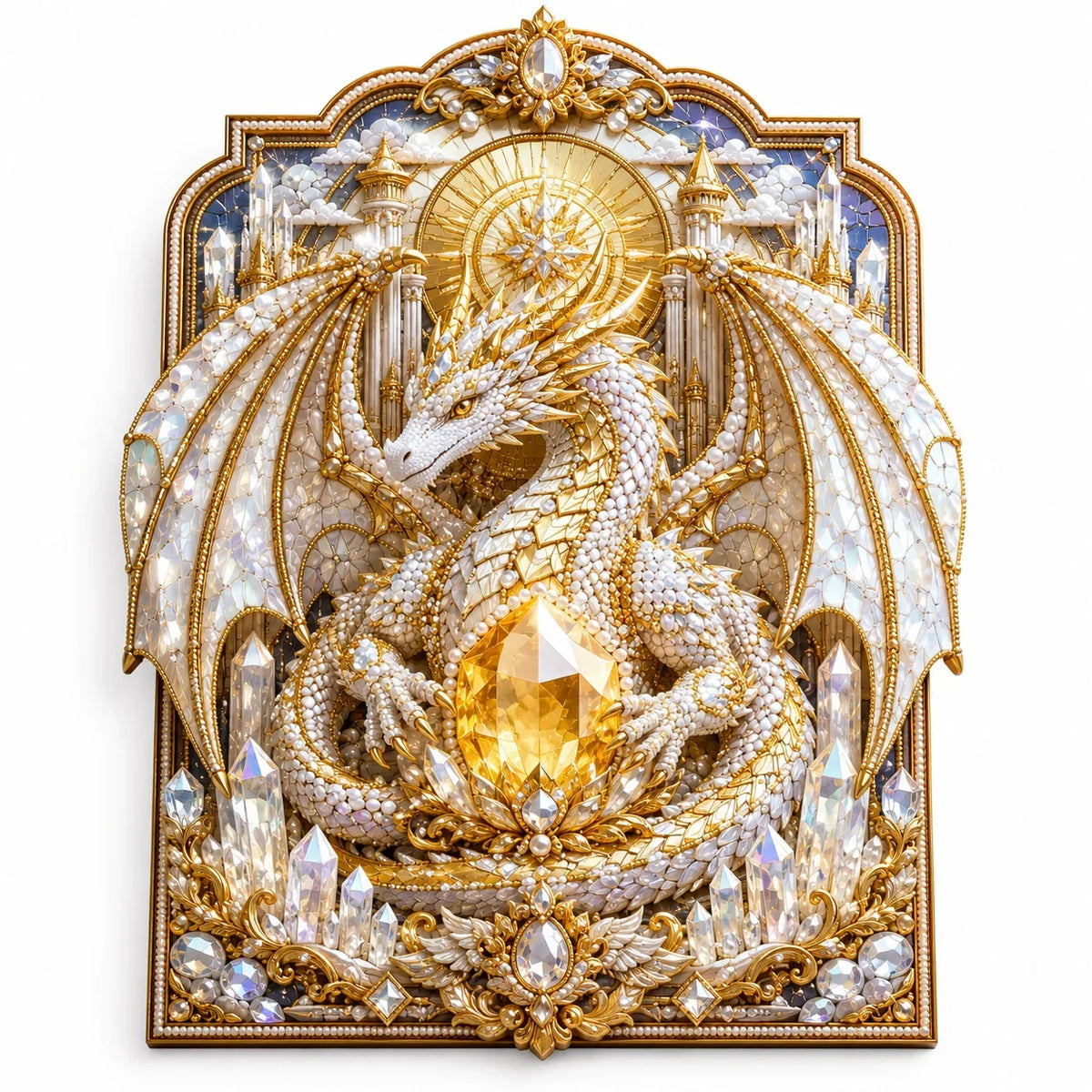 🐉 3D Layered Dragon Diamond Painting Kit, 5 Styles Fantasy Crystal Pearl Drill DIY Art Decor 25×30cm