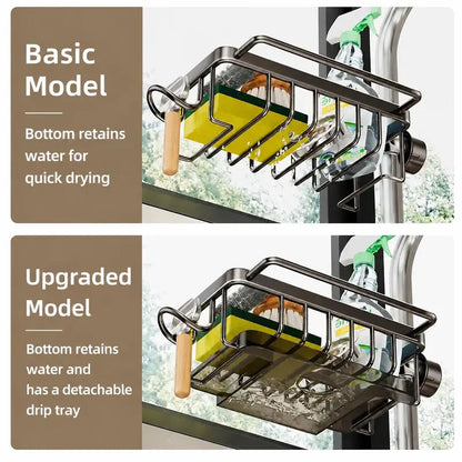 💦Sink Organizer Rack,Hanging Faucet Drain Rack