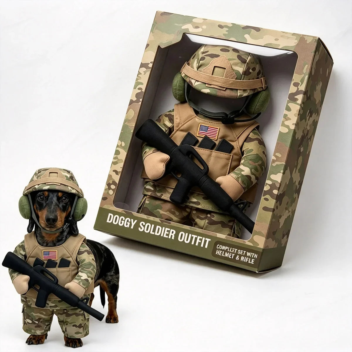 Camo Dog Soldier Costume