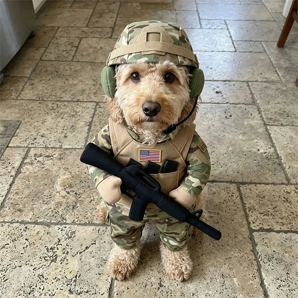 Camo Dog Soldier Costume