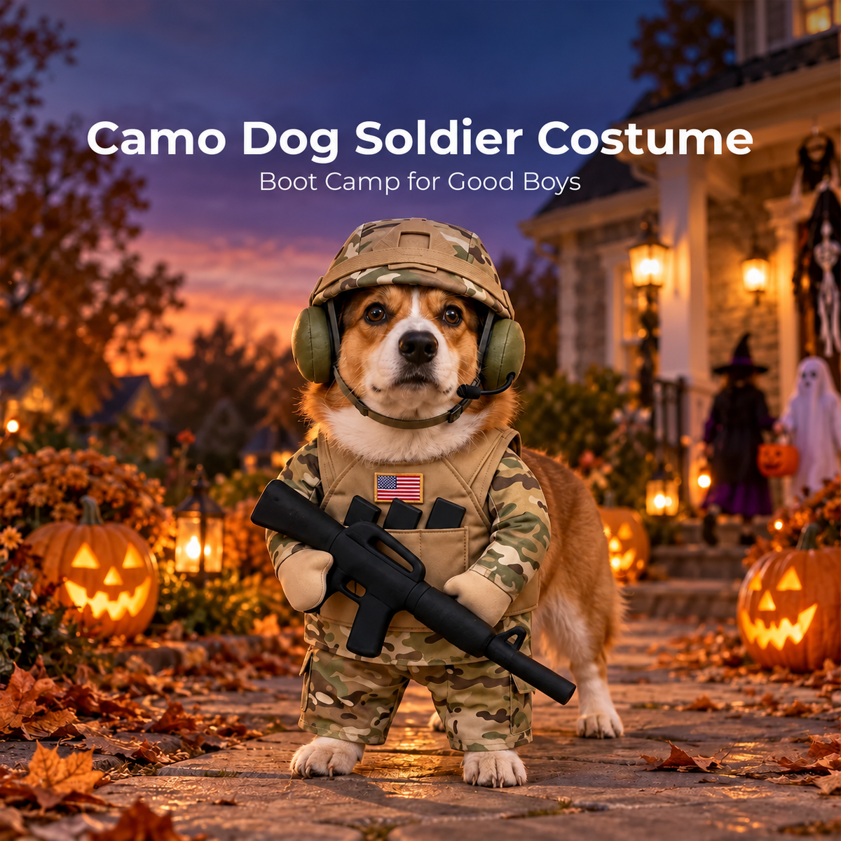 Camo Dog Soldier Costume