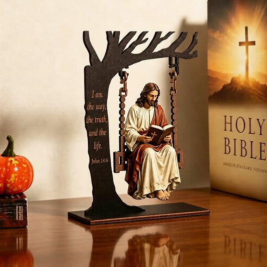 ⏰Last day Promotion 🔥- ✝️📚Christian Jesus Swing Ornament
