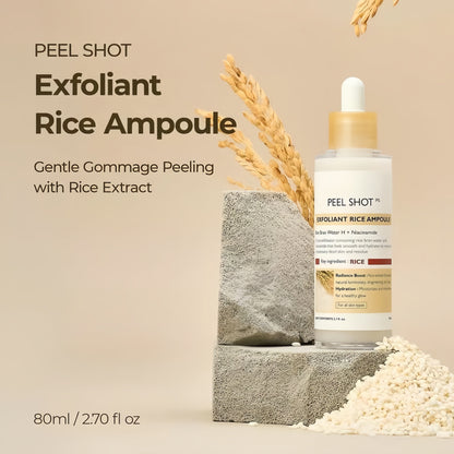 Peel Shot Glow Rice Ampoule Duo - Serums for Brightening, Exfoliating, and Moisturizing🌾
