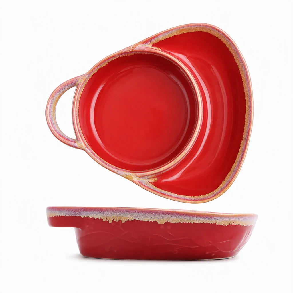 ⏳🔥LIMITED-TIME 50% OFF! ⏰🍲Retro Ceramic Divided Baking Dish – Vintage Style, Dual Compartments & Elegant Dining for Every Occasion ❤️