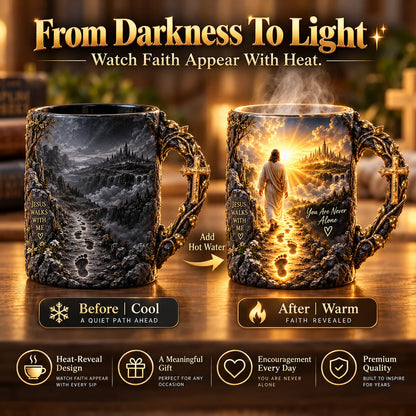 ☀️✝️Joy Comes in the Morning™ Heat-Reveal Ceramic Faith Mug🙏Inspirational Christian Coffee Cup