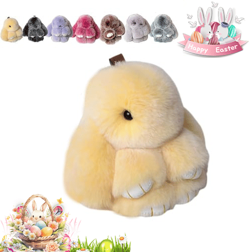 🐰Easter Cute Bunny Plush Keychain - Iron Box Gift🎁Easter Sweet Surprise
