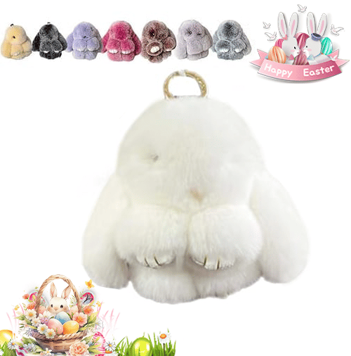 🐰Easter Cute Bunny Plush Keychain - Iron Box Gift🎁Easter Sweet Surprise