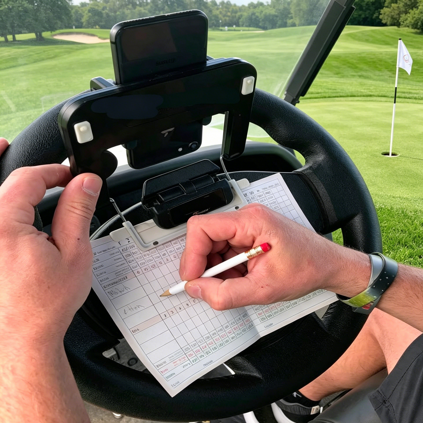 🔥Last Day 48% OFF|🌟⛳ Golf cart steering wheel phone holder🏌️
