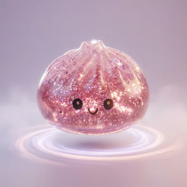 Cute Glitter Dumpling Squishy