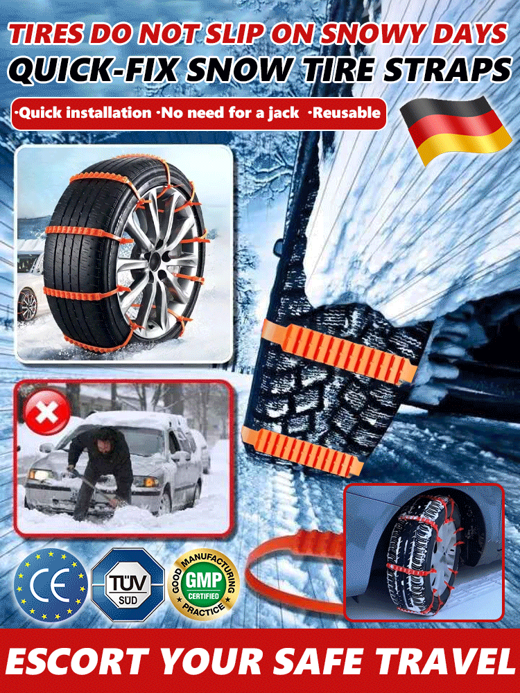 ❄️🚗 Anti-Slip Snow Tire Chains — 🔐Drive Safely on Ice & Snow!