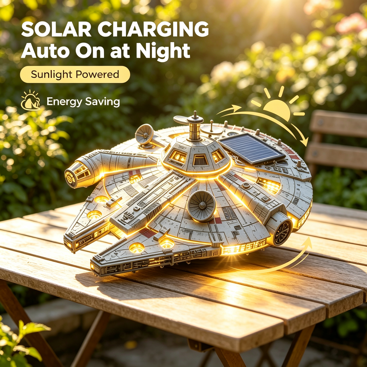 🌟60th Anniversary Enterprise NCC-1701 Solar Garden Light